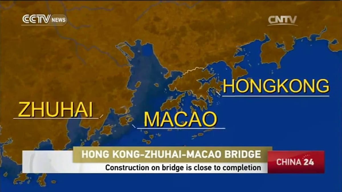 hong kong Macau jembatan peta