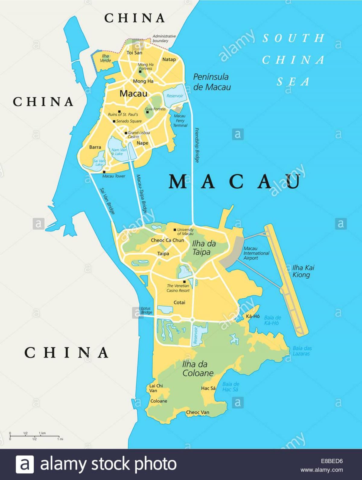 Makau, Cina peta