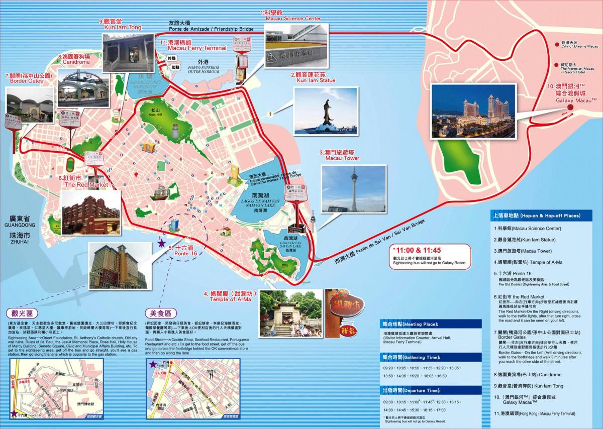 peta tempat wisata Macau