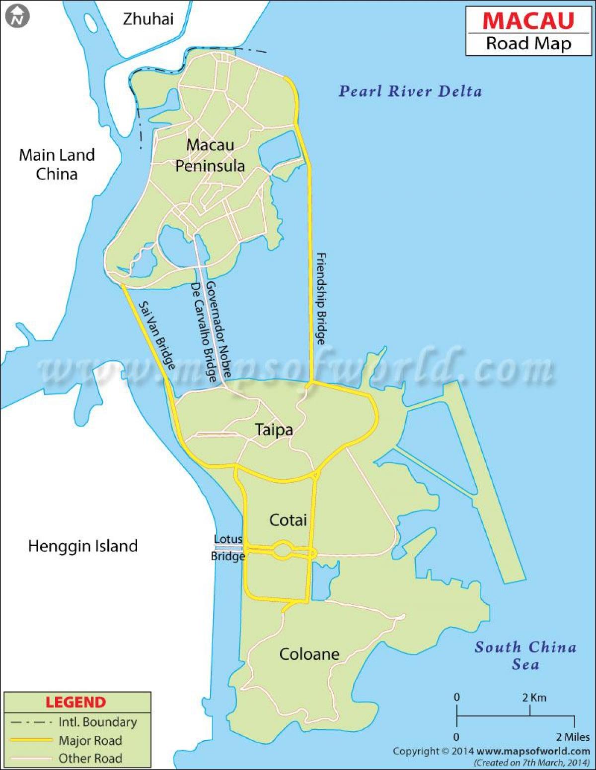 Macau peninsula peta