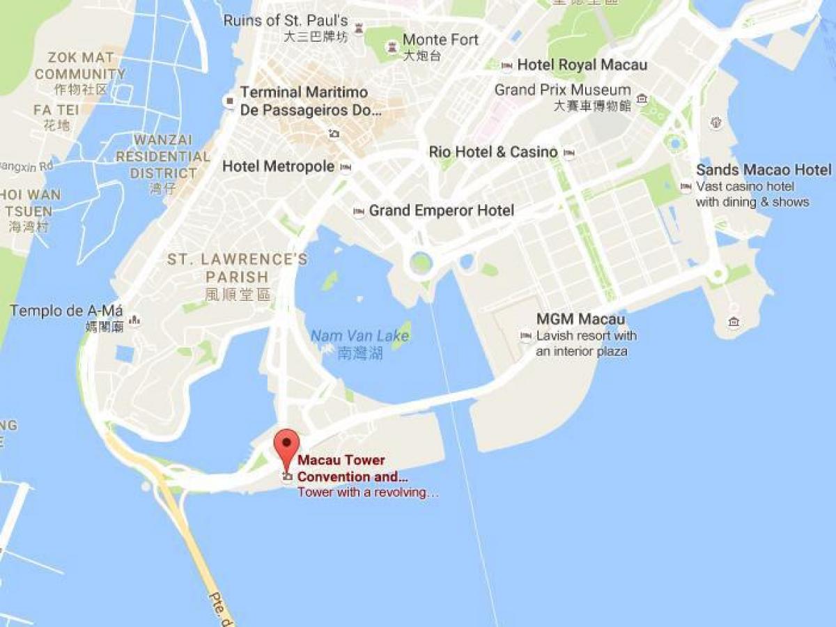 peta dari Macau tower