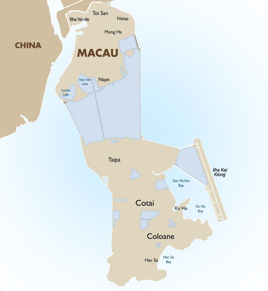 peta dari tengkuk Macau