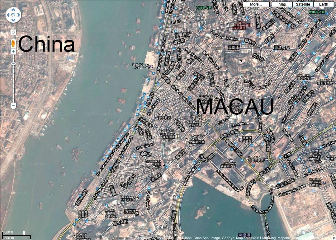 peta dari san malo Macau