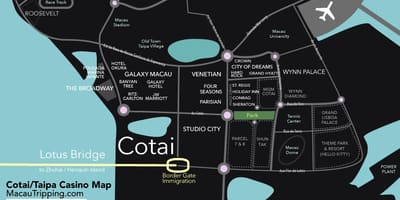 Peta dari cotai Makau