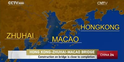 Hong kong Macau jembatan peta