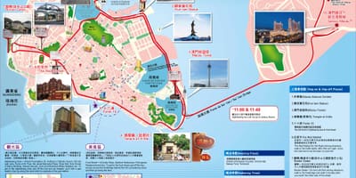 Peta tempat wisata Macau