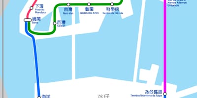 Peta dari Macau kereta