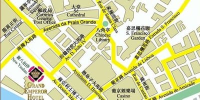 Peta dari Macau sauna