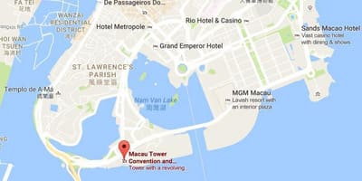 Peta dari Macau tower