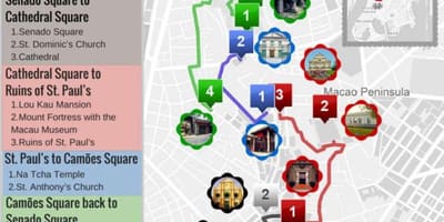 Macau berjalan peta