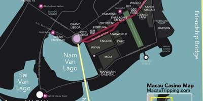Peta dari Macau Cina kasino