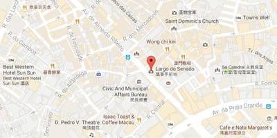 Peta dari senado square, Macau